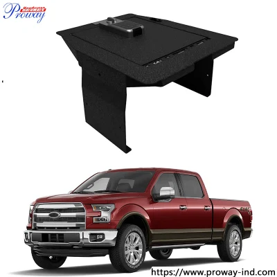 Caja fuerte para consola central con cerradura electrónica, reposabrazos para coche, Compatible con consola central, caja fuerte para Ford F150 2015